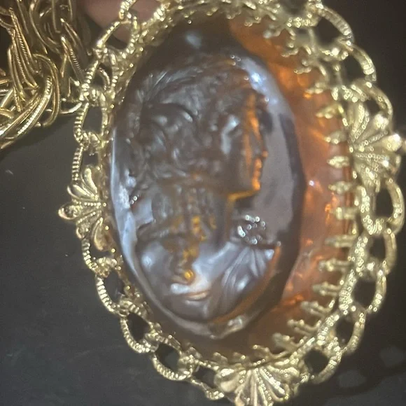 🛑🛑SOLD - Whiting & Davis Vintage Cameo Necklace - Picture 13 of 17